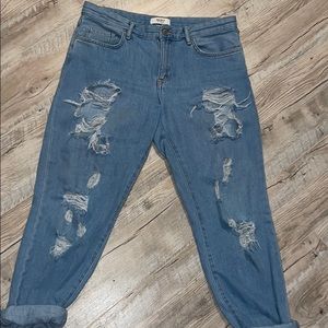 Forever21 Distressed Mom Jeans!